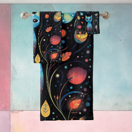 Conjunto De Toalhas Gatos azuis