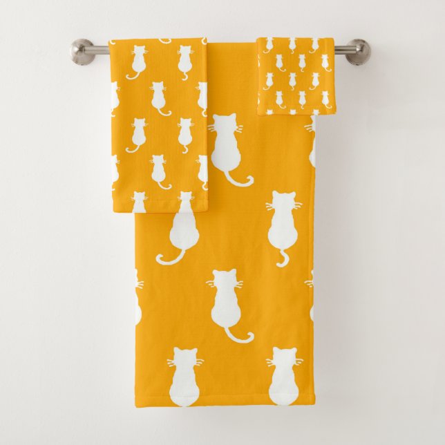 Conjunto De Toalhas Gatos Divertidos Para Sempre Gatos Caprichosos Bra (Insitu)