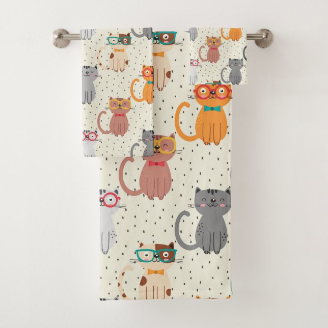 Conjunto De Toalhas Gatos Inteligentes! (Insitu)