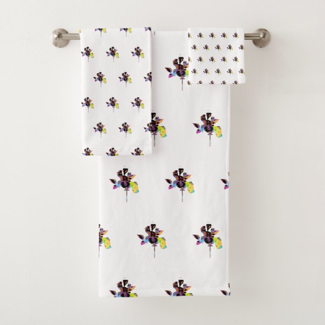 Conjunto De Toalhas Geo Chevron Misto (Insitu)