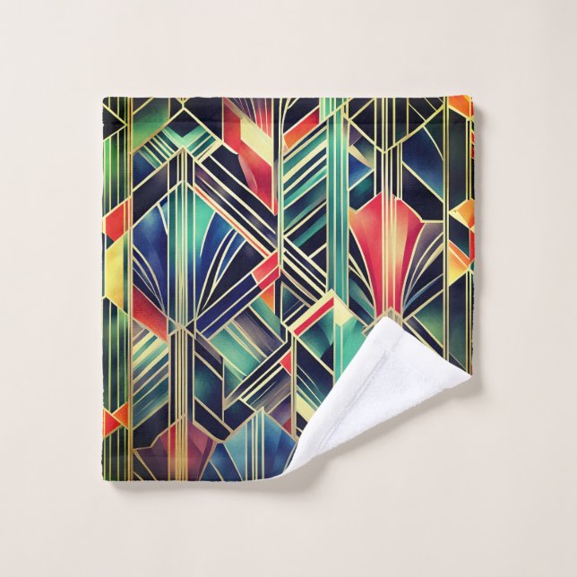 Conjunto De Toalhas Geometria Geométrica do Boho Clássico Elegante Jaz (Pano de lavar)