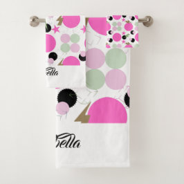 Conjunto De Toalhas Geometric graphic power girl