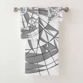 Conjunto De Toalhas Geometric Mandala Pattern