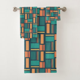 Conjunto De Toalhas Geométrico Moderno
