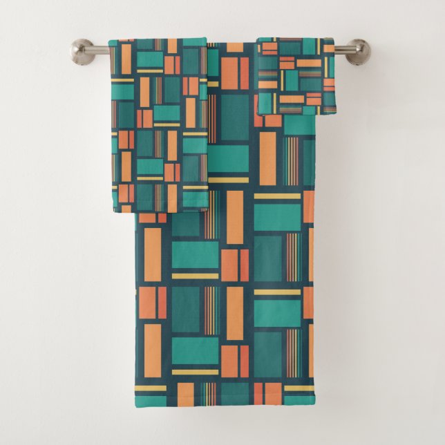 Conjunto De Toalhas Geométrico Moderno (Insitu)