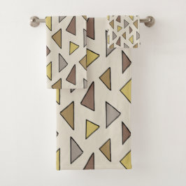 Conjunto De Toalhas Geométrico Quente Terra