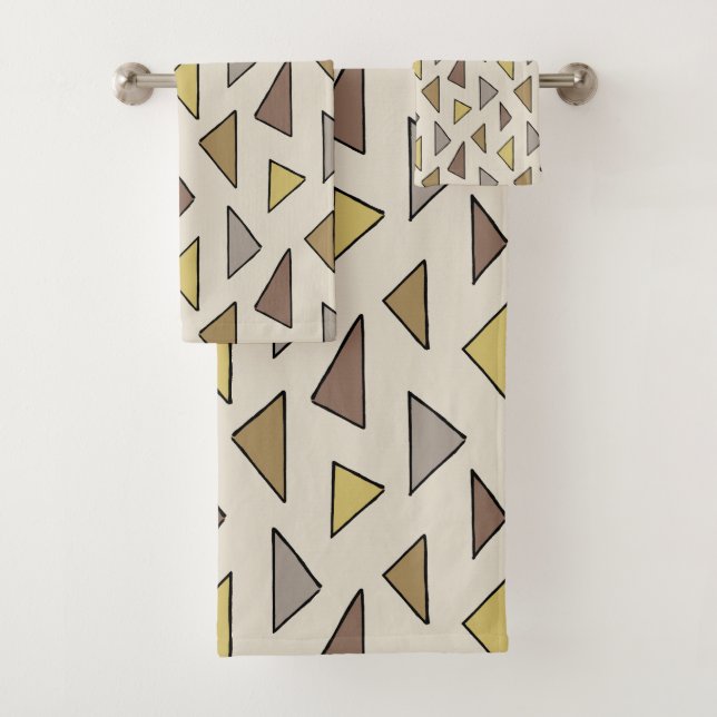 Conjunto De Toalhas Geométrico Quente Terra (Insitu)