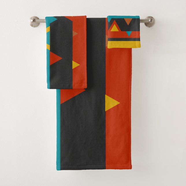 Conjunto De Toalhas Geométrico Sudoeste (Insitu)