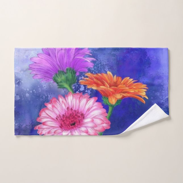 Conjunto De Toalhas Gerberas Bath Towel Define Belas Flores (Toalha de mão)