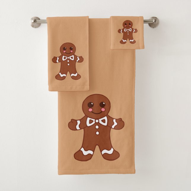 Conjunto De Toalhas  Gingerbread Bath Towel Set (Insitu)