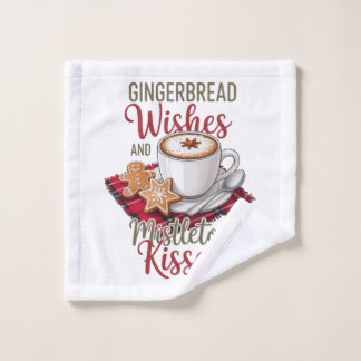 Conjunto De Toalhas Gingerbread Wishes and Mistletoe Kisses Christmas