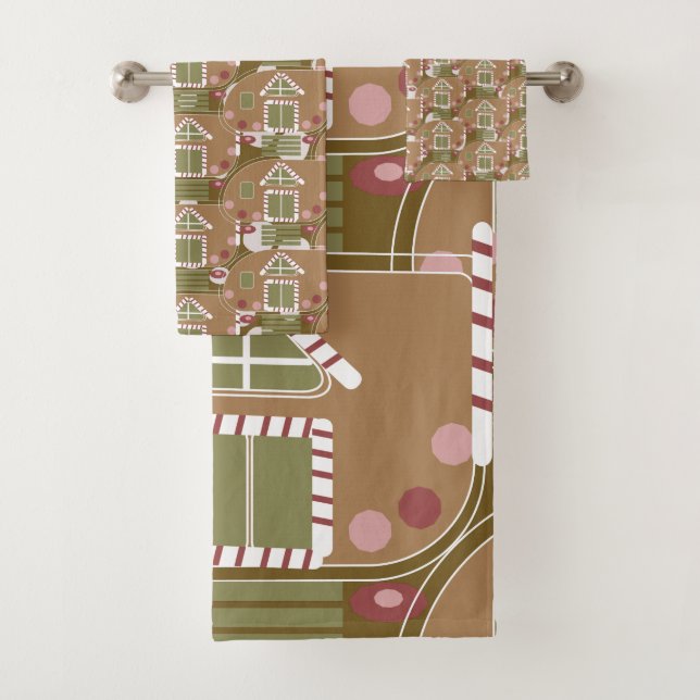 Conjunto De Toalhas Gingercake House Camper Pink (Insitu)