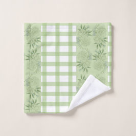 Conjunto De Toalhas Gingham Bath Towel Set Verde