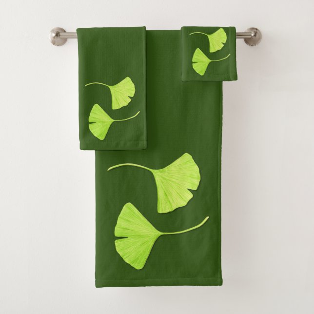 Conjunto De Toalhas Ginkgo deixa arte (Insitu)