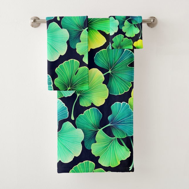 Conjunto De Toalhas Ginko Biloba Folha (Insitu)