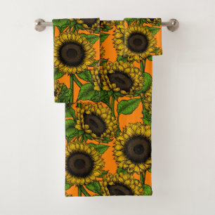 Conjunto De Toalhas Girassóis