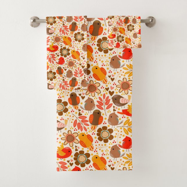 Conjunto De Toalhas Girassóis e aves (Insitu)
