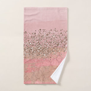 Conjunto De Toalhas Glam, Princesa Indígena Marroquina, Cinza Rosa, Br