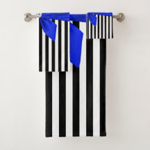 Glam Royal Blue Arco-Pinstripes-Black