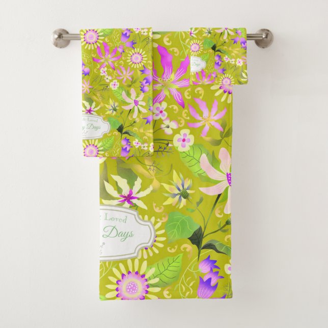 Conjunto De Toalhas Glamor Floral Chic Green (Insitu)