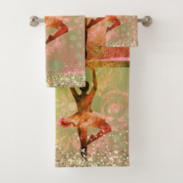 Conjunto De Toalhas Glittery Whimsical Watercolor Ballerina