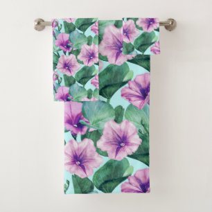Conjunto De Toalhas Glória da Manhã Padrão Retro Floral