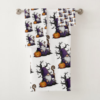 Conjunto de Toalhas Gnome de Halloween