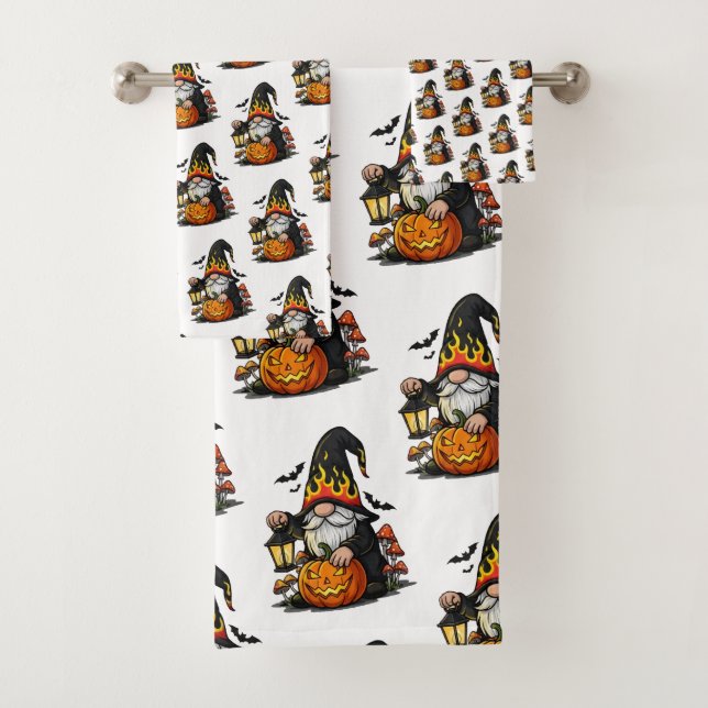 Conjunto de Toalhas Gnome de Halloween (Insitu)