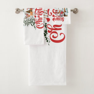 Conjunto De Toalhas Gnomo Bonito, Neve Celebrando Férias de Natal