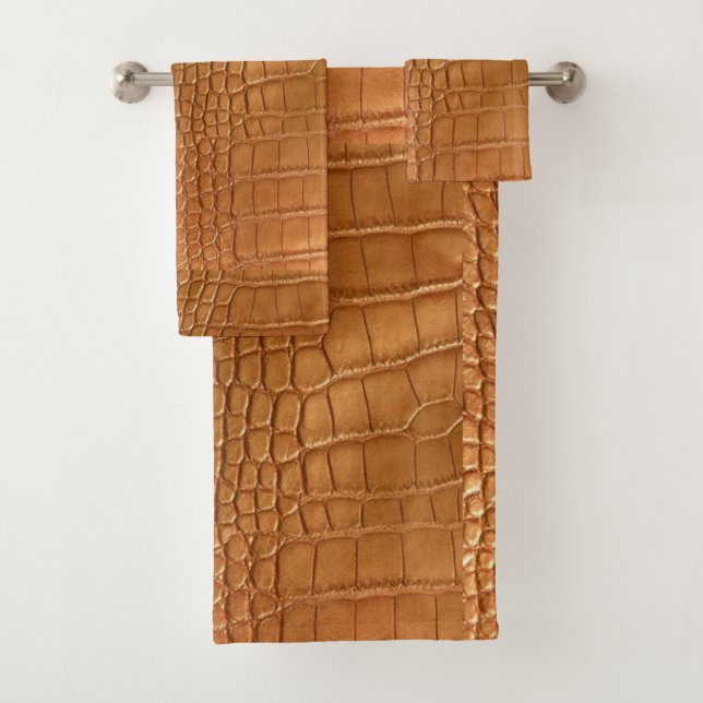 Conjunto De Toalhas Gold leather texture luxury  (Insitu)