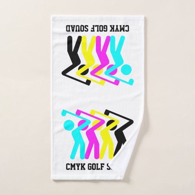 Conjunto De Toalhas Golf de Golfe de na moda CMYK (Toalha de mão)