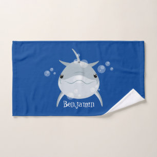 Conjunto De Toalhas Golfinh cartoon kawaii feliz fofo