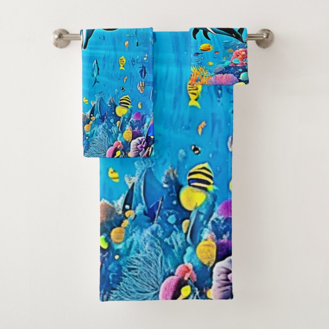 Conjunto De Toalhas Golfinhos e Recife: Alegria Submarina (Insitu)