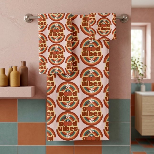 Conjunto De Toalhas Good Vibes (Criador carregado)