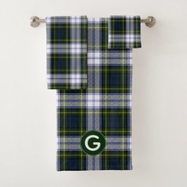 Conjunto De Toalhas Gordon Dress Tartan Monograma Bath Totol
