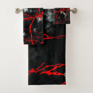 Conjunto De Toalhas Gótico da Noite de Horror - Preto e Branco, Verme
