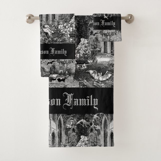 Conjunto De Toalhas Gótico de Graves Cristóvão de Vampiros Góticos Mai (Insitu)