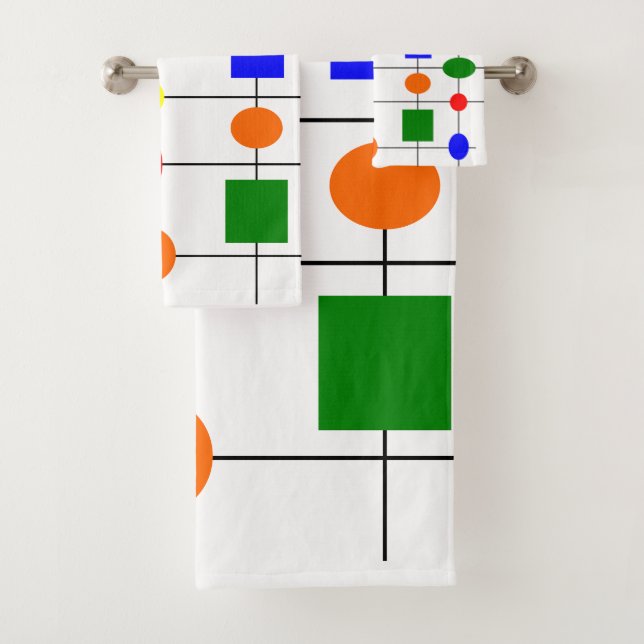 Conjunto De Toalhas Grade Bauhaus (Insitu)
