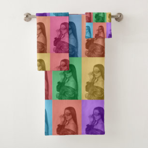 Conjunto De Toalhas Grade de Fotografias Personalizadas Modernas com P