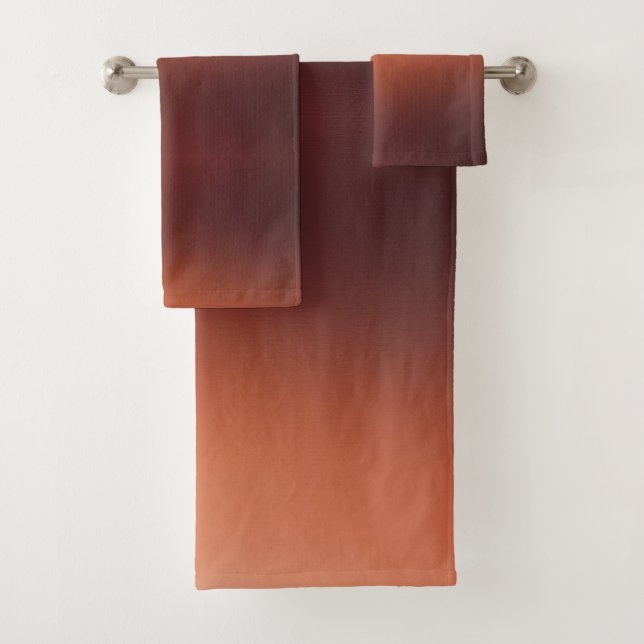 Conjunto De Toalhas Gradiente de cobre vermelho (Insitu)
