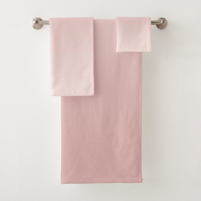 Conjunto De Toalhas Gradiente Rosa Empoeirado Rubor (Insitu)