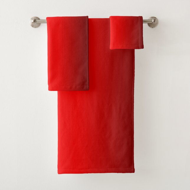 Conjunto De Toalhas Gradiente Vermelho Elegante (Insitu)