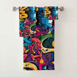 Conjunto De Toalhas Graffiti Art