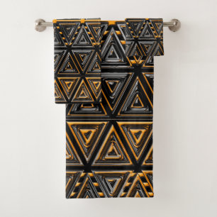 Conjunto De Toalhas Gráfico Afrocêntrico Tribal
