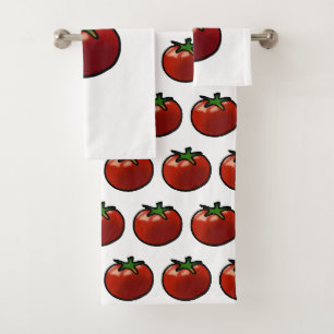 Conjunto De Toalhas Gráfico Rústico de Tomate Italiano Pomodoro