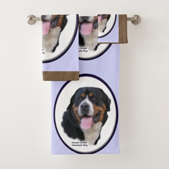 Conjunto De Toalhas Grande Arte de Cachorro Suíço (Insitu)