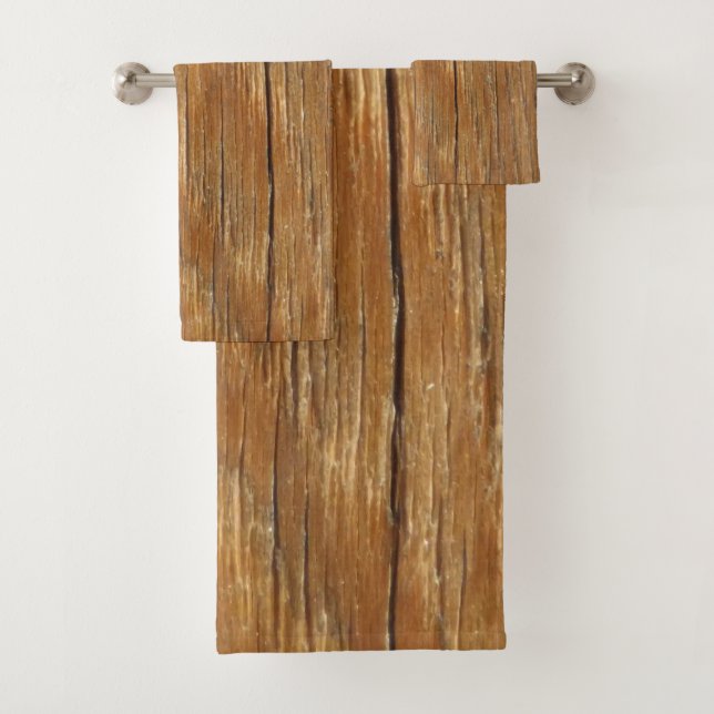 Conjunto De Toalhas Grão de madeira (Insitu)