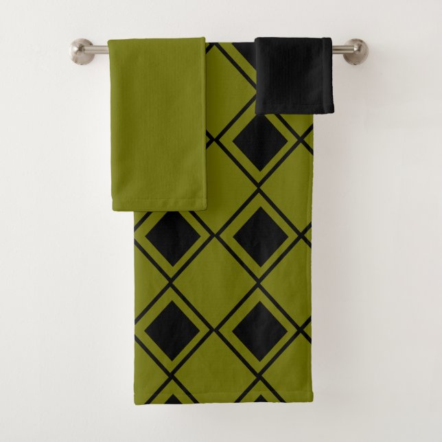 Conjunto De Toalhas Green Harlequin (Insitu)