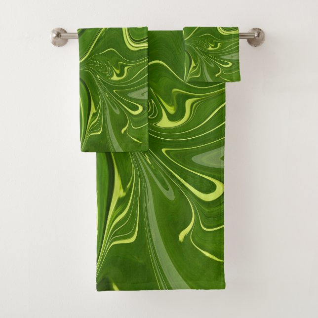 Conjunto De Toalhas Greenery Swirls (Insitu)