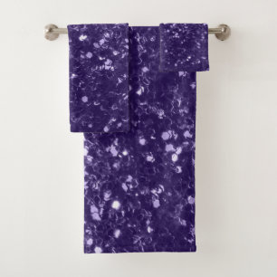 Conjunto De Toalhas Grelhas de brilho ultra violeta-escuro